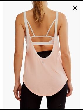 NWT FP Movement by Free People Light Pink Scoop-Back Muscle Tank